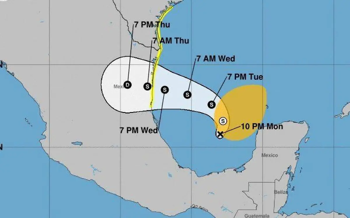 Tamaulipas se prepara para la llegada de una posible tormenta tropical NOAA